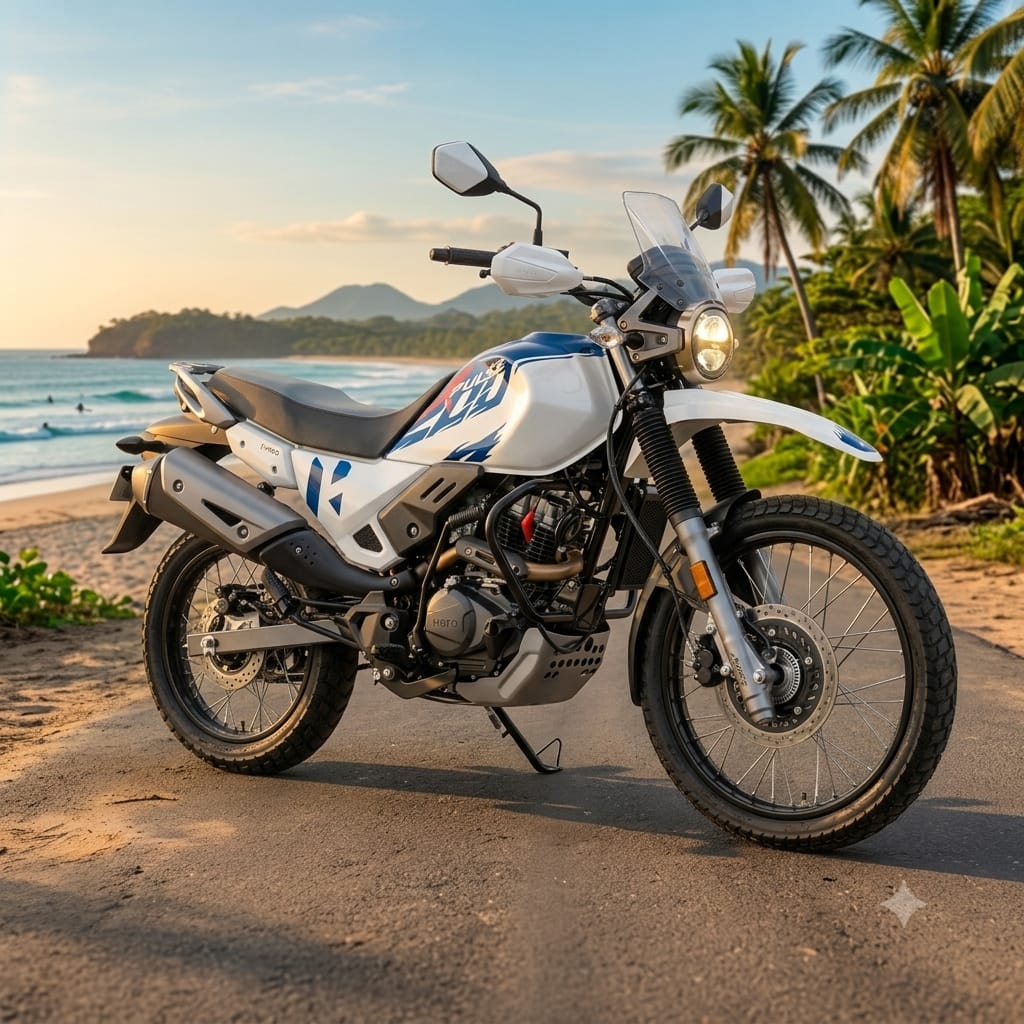 Motorcycle ready to ride the Ruta de las Flores, El Salvador.